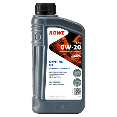 ROWE HIGHTEC SYNT RS D1 SAE 0W-20 1Л/5Л